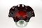 Centro de mesa de cristal de Murano con cuenco rojo oscuro, años 70, Imagen 16