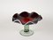 Centre de Table en Verre de Murano avec Bol Rouge Foncé, Italie, 1970s 6