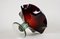 Murano Glass Centerpiece with Dark Red Bowl, Italy, 1970s, Image 15