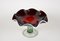 Centro de mesa de cristal de Murano con cuenco rojo oscuro, años 70, Imagen 4