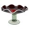 Centre de Table en Verre de Murano avec Bol Rouge Foncé, Italie, 1970s 1