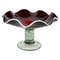 Centro de mesa de cristal de Murano con cuenco rojo oscuro, años 70, Imagen 1