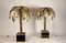 Brass Palm Tree Table Lamps from Maison Jansen, France, 1970s, Set of 2 2