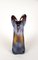 Italienische bernsteinfarbene Vase aus Murano Glas mit Chrom-Effekt, 1970 7