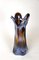 Italienische bernsteinfarbene Vase aus Murano Glas mit Chrom-Effekt, 1970 17
