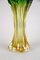 Italienische Mid-Century Vase aus grün-gelbem Muranoglas, 1960 4