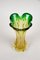Italienische Mid-Century Vase aus grün-gelbem Muranoglas, 1960 11