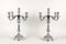 Antique Austrian 5-Arm Candelabras in Silver, 1860, Set of 2 2