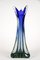Italian Vase in Grey and Vintage Blue Murano Glass, 1970s 3