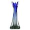 Antike italienische Vase aus grauem und blauem Murano Glas, 1970 1