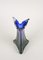 Antike italienische Vase aus grauem und blauem Murano Glas, 1970 8