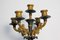 French Candelabra with Black and Yellow Marble in Empire Style, 1850, Image 4