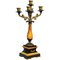 French Candelabra with Black and Yellow Marble in Empire Style, 1850 1