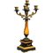 French Candelabra with Black and Yellow Marble in Empire Style, 1850, Image 1