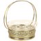 Austrian Art Nouveau Centerpiece with Glass Bowl in Brass Basket, 1910, Image 1