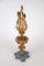 Austrian Hand Carved Torch Sculpture in Wood with Flame, 1880 14