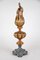 Austrian Hand Carved Torch Sculpture in Wood with Flame, 1880 13