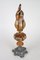Austrian Hand Carved Torch Sculpture in Wood with Flame, 1880 8