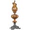 Austrian Hand Carved Torch Sculpture in Wood with Flame, 1880 1