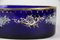 Austrian Biedermeier Bowl in Hand Painted Dark-Blue Glass, 1840 6