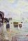 Puerto de Danzig, principios del siglo XX, pintura al óleo, enmarcado, Imagen 5