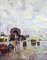 Puerto de Danzig, principios del siglo XX, pintura al óleo, enmarcado, Imagen 2