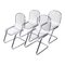 Mid-Century Italian Dining Chairs by G. Rinaldi Chromed for Rima, 1970s, Set of 4 1