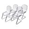 Mid-Century Italian Dining Chairs by G. Rinaldi Chromed for Rima, 1970s, Set of 4, Image 1
