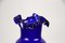 Art Nouveau Blue Glass Vase with Frilly Glass Top, Austria, 1900s 4