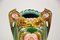 Jugendstil Majolica Vase handbemalt, Frankreich, 1900er 11