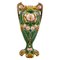 Art Nouveau Majolica Vase Hand Painted, France, 1900s 1