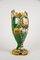 Jugendstil Majolica Vase handbemalt, Frankreich, 1900er 2