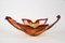 Mid-Century Italian Red Orange Murano Glass Bowl, 1960s 10