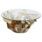 Round Organic Teak Root Coffee Table with Safety Glass Plate, 2021 1