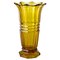 Art Deco Amber Colored Glass Vase, Austria, 1920s 1