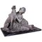 Art Deco Terracotta Sculpture on Black Marble Base, France, 1920s 1