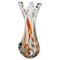 Murano Clear Glass Vase with Color Spots, Italy, 1970s 1