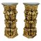 Italian Hand-Carved Gilt Pedestals, Italy, 1820s, Set of 2 1