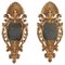 Hand-Carved Gilt Wall Mirrors, Italy, 1850s, Set of 2, Image 1