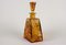 Art Deco Glass Liquor Bottle with Cap, Bohemia, 1930s 6