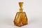 Art Deco Glass Liquor Bottle with Cap, Bohemia, 1930s 5