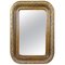 Biedermeier Gilt Wall Mirror with Rounded Corners, Austria, 1840s 1