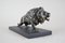 Art Nouveau Patinated Cast Steel Lion Sculpture, Austria, 1900 8