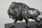 Art Nouveau Patinated Cast Steel Lion Sculpture, Austria, 1900 2