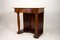 Biedermeier Nutwood Console Table with Columns, Austria, 1860s 11