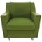 Aichaids Sessel in grünem Stoff 1