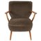 Vintage Sessel aus Stoff mit Holzgestell 4