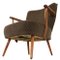 Vintage Sessel aus Stoff mit Holzgestell 12