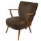 Vintage Sessel aus Stoff mit Holzgestell 4