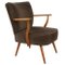 Vintage Sessel aus Stoff mit Holzgestell 1